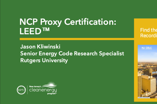 New Construction Program Proxy Certification: LEED